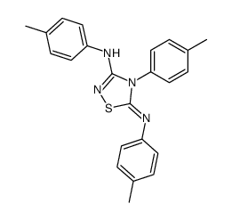 [3-(4-methyl-anilino)-4-p-tolyl-4H-[1,2,4]thiadiazol-5-ylidene]-p-tolyl-amine Structure