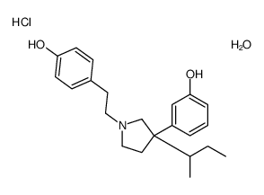 3-[3-butan-2-yl-1-[2-(4-hydroxyphenyl)ethyl]pyrrolidin-3-yl]phenol,hydrate,hydrochloride结构式