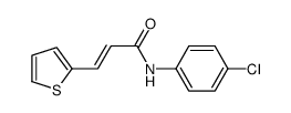 N-(4-chlorophenyl)-3-thiophen-2-ylprop-2-enamide结构式