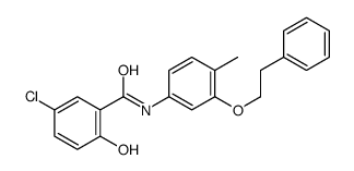 5-chloro-2-hydroxy-N-[4-methyl-3-(2-phenylethoxy)phenyl]benzamide结构式
