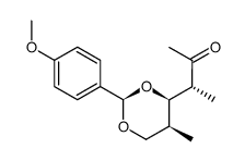 (3R,4R,5S)-4,6-[(R)-4-methoxy-benzylidenedioxy]-3,5-dimethyl-2-butanone结构式