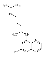 6-Quinolinol,8-[[1-methyl-4-[(1-methylethyl)amino]butyl]amino]- structure