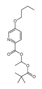 1-(2,2-dimethylpropanoyloxy)ethyl 5-butoxypyridine-2-carboxylate结构式