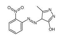 3-methyl-4-[(2-nitrophenyl)diazenyl]-1,4-dihydropyrazol-5-one结构式