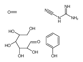 2-cyanoguanidine,formaldehyde,(2R,3S,4R,5R)-2,3,4,5,6-pentahydroxyhexanal,phenol Structure