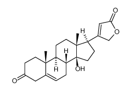 14-hydroxy-3-oxo-14β-carda-5,20(22)-dienolide Structure