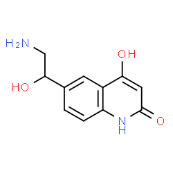 2(1H)-Quinolinone, 6-(2-amino-1-hydroxyethyl)-4-hydroxy- (9CI) Structure