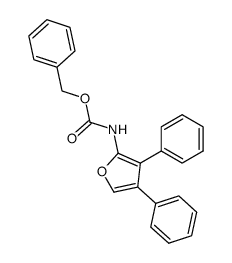 benzyl N-(3,4-diphenyl-2-furyl)carbamate结构式