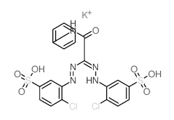 4-chloro-3-[(2Z)-2-[(2-chloro-5-sulfo-phenyl)diazenyl-(phenylcarbamoyl)methylidene]hydrazinyl]benzenesulfonic acid structure