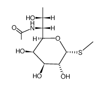 Methyl 6-Acetamido-6,8-dideoxy-1-thio-D-erythro-α-D-galacto-octopyranoside结构式