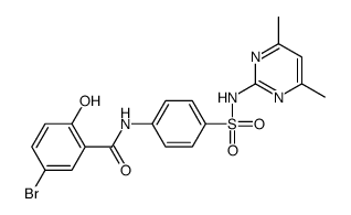 5-bromo-N-[4-[(4,6-dimethylpyrimidin-2-yl)sulfamoyl]phenyl]-2-hydroxybenzamide结构式