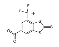 5-Nitro-7-(trifluoromethyl)-1,3-benzodithiole-2-thione结构式