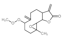 Oxireno[9,10]cyclodeca[1,2-b]furan-9(1aH)-one,decahydro-1a-methyl-4-(methyldioxy)-5,8-bis(methylene)-,[1aR-(1aR*,4R*,7aS*,10aS*,10bR*)]- (9CI) structure