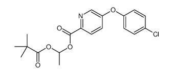 1-(2,2-dimethylpropanoyloxy)ethyl 5-(4-chlorophenoxy)pyridine-2-carboxylate结构式