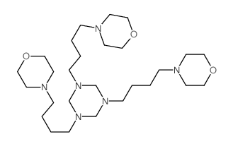 1,3,5-tris(4-morpholin-4-ylbutyl)-1,3,5-triazinane structure
