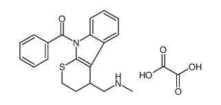 [4-(methylaminomethyl)-3,4-dihydro-2H-thiopyrano[2,3-b]indol-9-yl]-phenylmethanone,oxalic acid结构式