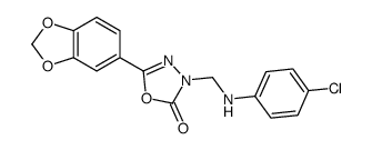 5-(1,3-benzodioxol-5-yl)-3-[(4-chloroanilino)methyl]-1,3,4-oxadiazol-2-one Structure
