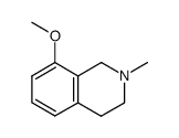 8-methoxy-N-methyl-1,2,3,4-tetrahydroisoquinoline结构式