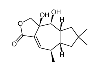 3a,4,4aβ,5,6,7,7aβ,8α-Octahydro-3aβ,4β-dihydroxy-6,6,8β-trimethylazuleno[5,6-c]furan-1(3H)-one structure