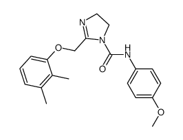 1-(N-(4-methoxyphenyl)carbamoyl)-2-(2,3-dimethylphenoxymethyl)-2-imidazoline Structure