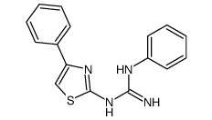 1-Phenyl-3-(4-phenyl-2-thiazolyl)guanidine structure