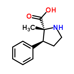 D-Proline, 2-methyl-3-phenyl-, (3S)-rel- (9CI) Structure