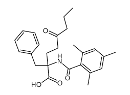 N-Mesitoyl-α-(3-oxohexyl)phenylalanin Structure