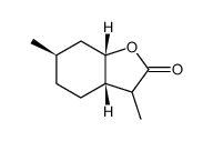 (3S,6R,7aS,8S)-3,6-dimethyl-hexahydro-2(3H)-benzofuranone结构式