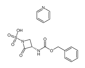 (3S)-(benzyloxycarbonyl)amino-2-oxo-azetidine-1-sulfonic acid, pyridinium salt Structure