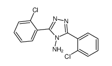 3,5-bis(2-chlorophenyl)-1,2,4-triazol-4-amine结构式