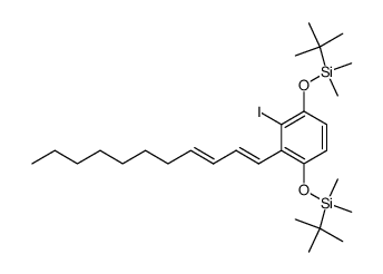 1-[2-iodo-3,6-bis(tert-butyldimethylsiloxy)phenyl]-1,3,5-undecatriene Structure