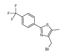 4-(bromomethyl)-5-methyl-2-[4-(trifluoromethyl)phenyl]-1,3-thiazole Structure