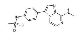 N-[4-(8-Methylamino-imidazo[1,2-a]pyrazin-3-yl)-phenyl]-methanesulfonamide结构式