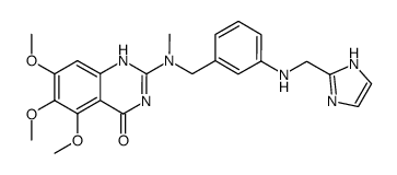 2-({3-[(1H-imidazol-2-ylmethyl)-amino]-benzyl}-methyl-amino)-5,6,7-trimethoxy-1H-quinazolin-4-one Structure