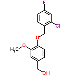 (4-((2-CHLORO-4-FLUOROBENZYL)OXY)-3-METHOXYPHENYL)METHANOL Structure