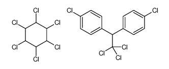 1-chloro-4-[2,2,2-trichloro-1-(4-chlorophenyl)ethyl]benzene,1,2,3,4,5,6-hexachlorocyclohexane Structure