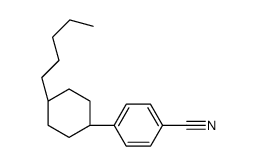 4-(反式-4-N-戊基环己基)苄腈结构式