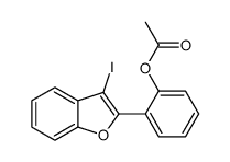 ACETIC ACID 2-(3-IODO-BENZOFURAN-2-YL)-PHENYL ESTER Structure