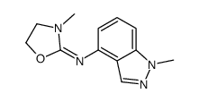 3-methyl-N-(1-methylindazol-4-yl)-1,3-oxazolidin-2-imine结构式