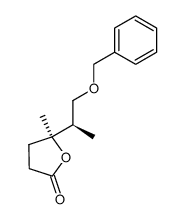 (S)-5-((R)-1-(benzyloxy)propan-2-yl)-5-methyldihydrofuran-2(3H)-one Structure