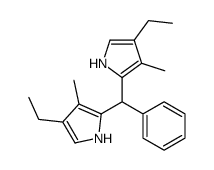 4-ethyl-2-[(4-ethyl-3-methyl-1H-pyrrol-2-yl)-phenylmethyl]-3-methyl-1H-pyrrole结构式