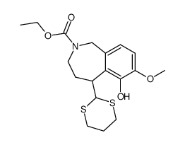 2-(Carboethoxy)-5-(1,3-dithian-2-yl)-6-hydroxy-7-methoxy-2,3,4,5-tetrahydro-1H-2-benzazepine结构式