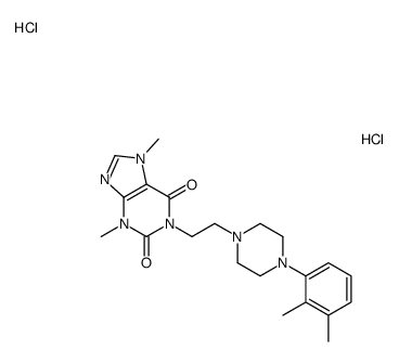 1-[2-[4-(2,3-dimethylphenyl)piperazin-1-yl]ethyl]-3,7-dimethylpurine-2,6-dione,dihydrochloride结构式