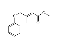 methyl 3-methyl-4-phenylsulfanylpent-2-enoate结构式