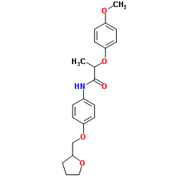 2-(4-Methoxyphenoxy)-N-[4-(tetrahydro-2-furanylmethoxy)phenyl]propanamide Structure