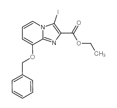 8-苄氧基-3-碘咪唑并[1,2-a]吡啶-2-羧酸乙酯结构式