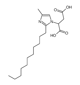 2-(4-methyl-2-undecylimidazol-1-yl)butanedioic acid Structure