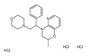 2-methyl-4-(2-morpholin-4-yl-1-phenylethyl)-2,3-dihydropyrido[3,2-b][1,4]oxazine,trihydrochloride Structure