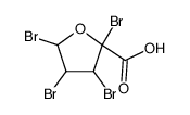2,3,4,5-tetrabromo-tetrahydro-furan-2-carboxylic acid结构式