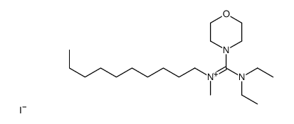 N-decyl-N',N'-diethyl-N-methyl-1-morpholin-4-ium-4-ylidenemethanediamine,iodide Structure